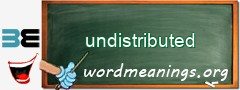 WordMeaning blackboard for undistributed